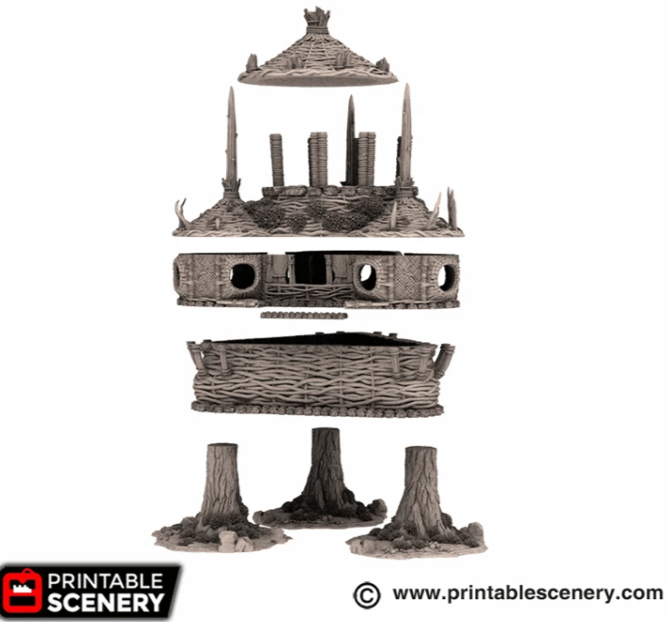 Tabletop Terrain Building Palace of the Druid - Rise of the Halflings - Fantasy Building