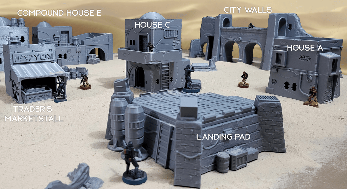 Tabletop Terrain Building Pilgrim City - Full Set Bundle