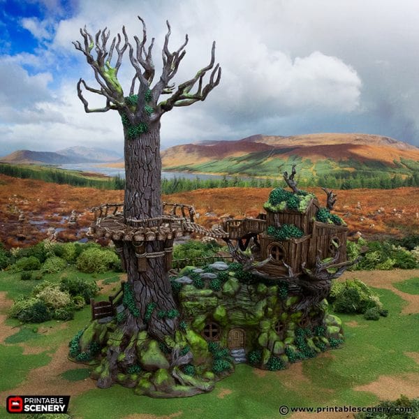 Tabletop Terrain Building Ranger Barracks - Rise of the Halflings - Fantasy Building