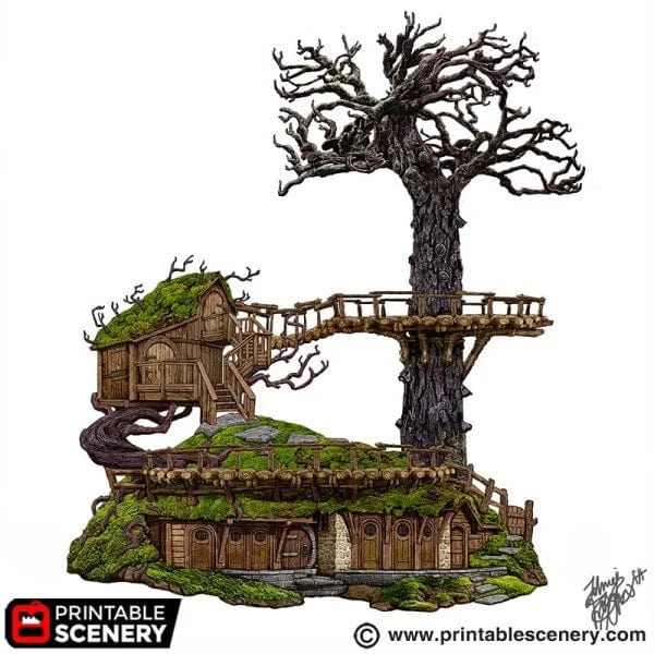 Tabletop Terrain Building Ranger Barracks - Rise of the Halflings - Fantasy Building