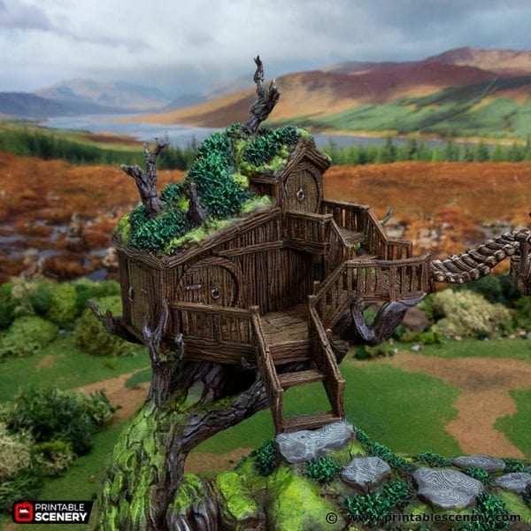 Tabletop Terrain Building Ranger Barracks - Rise of the Halflings - Fantasy Building