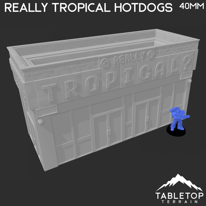 Tabletop Terrain Building Really Tropical Hotdogs - Marvel Crisis Protocol Building
