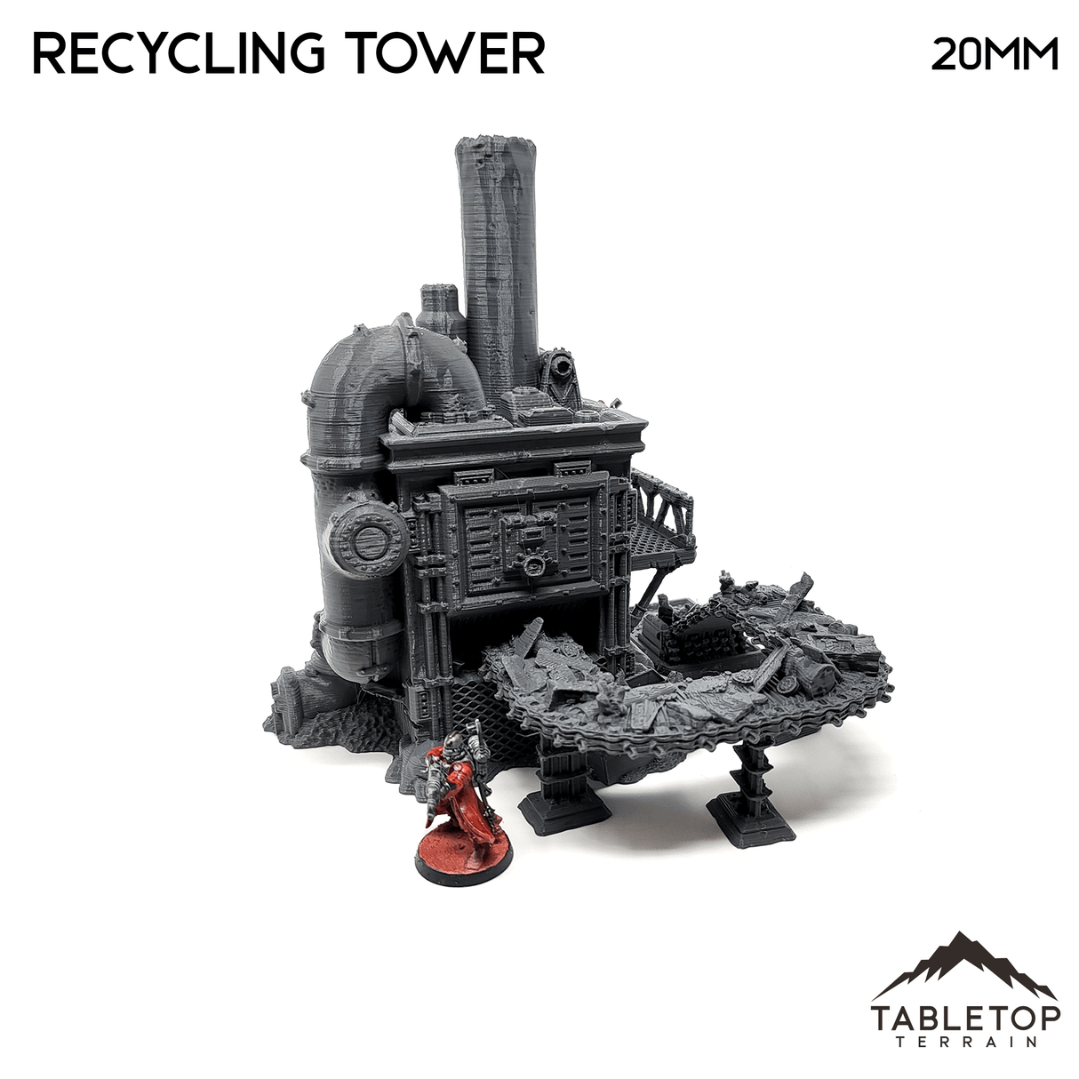 Tabletop Terrain Building Recycling Tower - Apocalyptic Building
