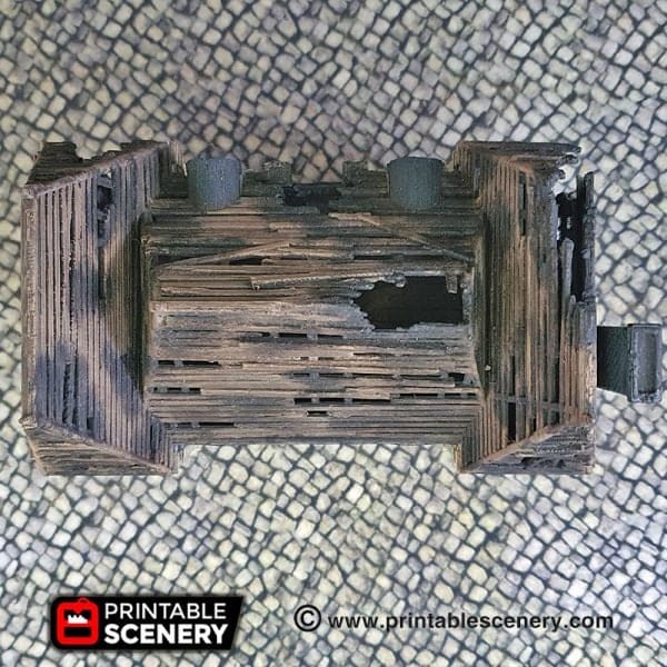 Tabletop Terrain Building Ruined Chateau - WWII Building