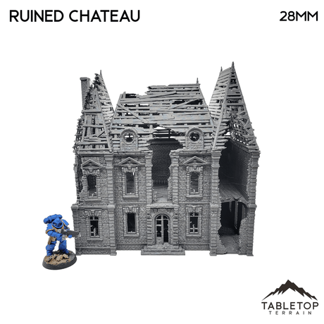 Tabletop Terrain Building Ruined Chateau - WWII Building