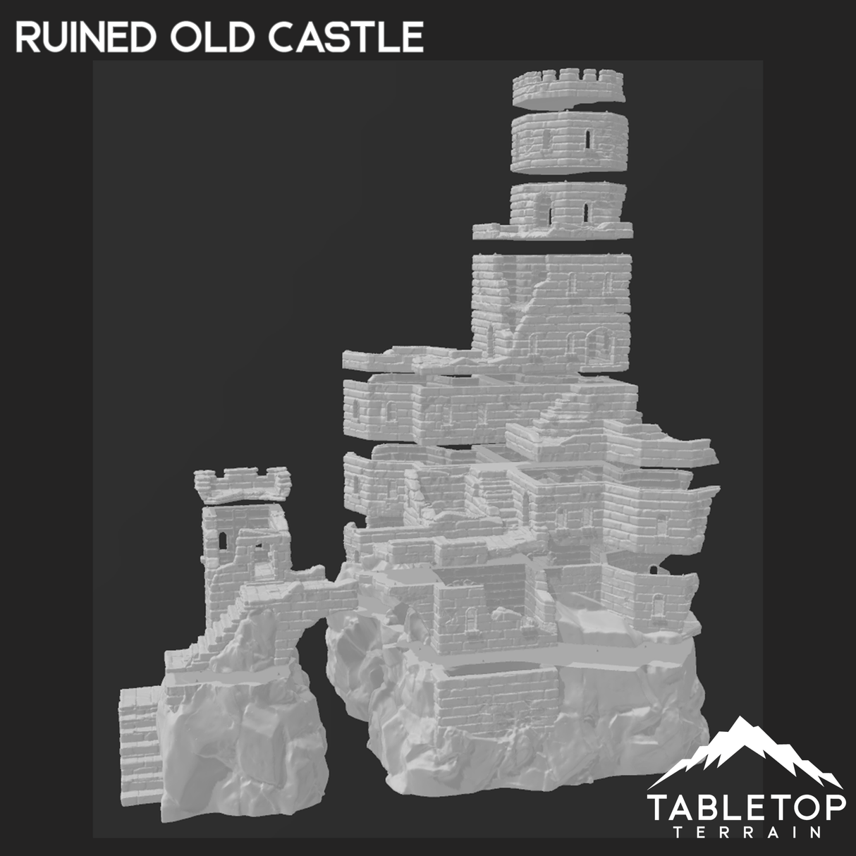 Tabletop Terrain Building Ruined Old Castle