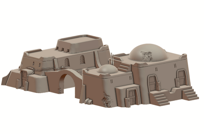 Tabletop Terrain Building Sci-Fi Desert Sandhouse 4