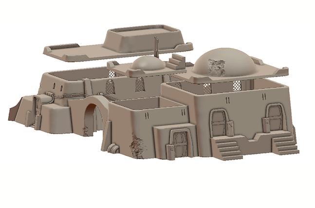 Tabletop Terrain Building Sci-Fi Desert Sandhouse 4