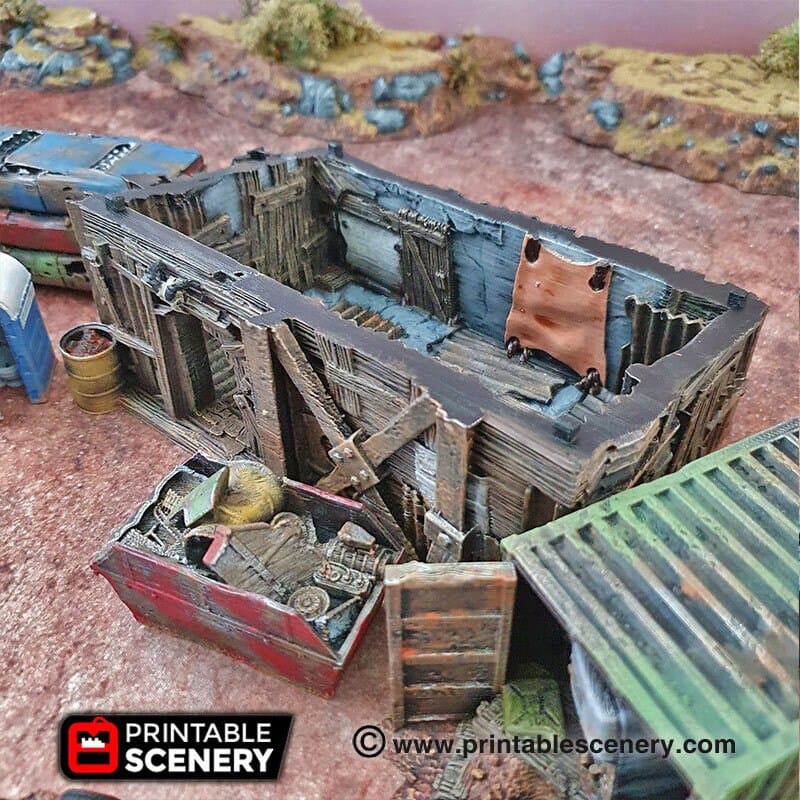 Tabletop Terrain Building Scrapyard - Gaslands Building