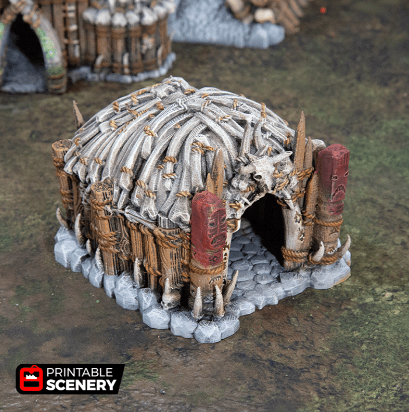 Tabletop Terrain Building Shaman's Hut - Tribal Terrain