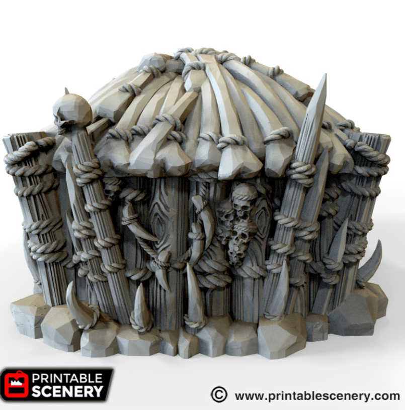 Tabletop Terrain Building Shaman's Hut - Tribal Terrain