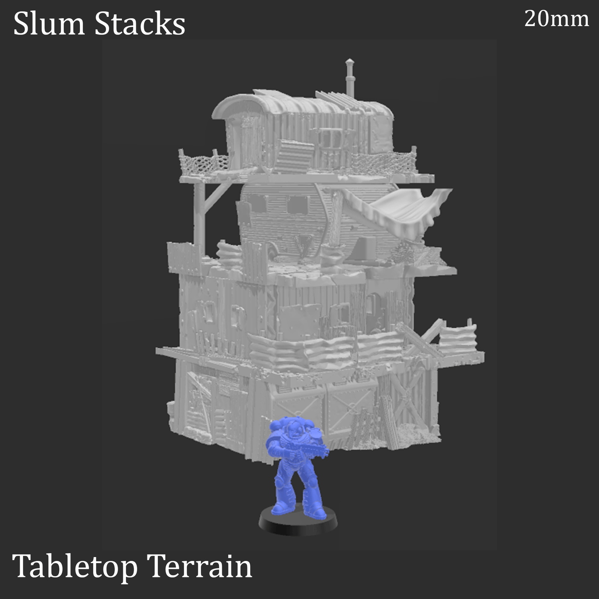 Tabletop Terrain Building Slum Stacks - Gaslands Building