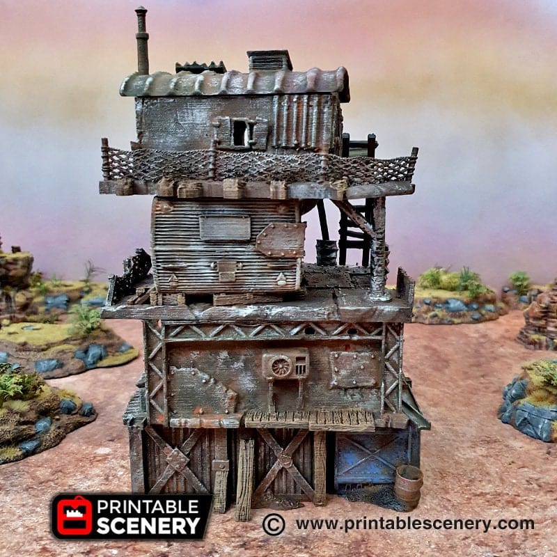 Tabletop Terrain Building Slum Stacks - Gaslands Building