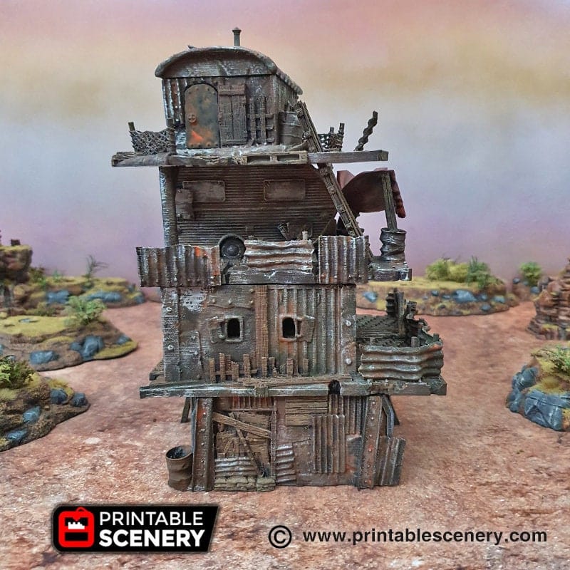 Tabletop Terrain Building Slum Stacks - Gaslands Building