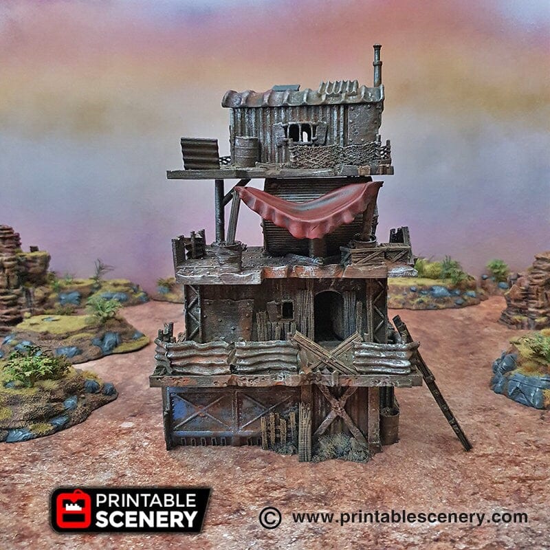 Tabletop Terrain Building Slum Stacks - Gaslands Building