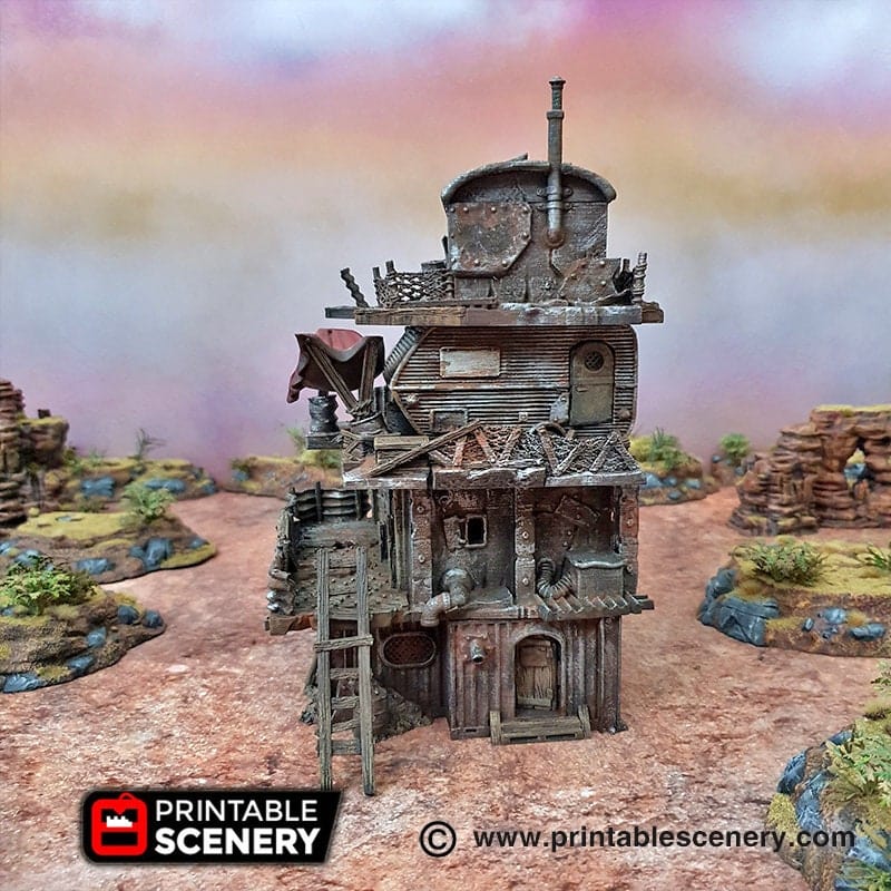 Tabletop Terrain Building Slum Stacks - Gaslands Building