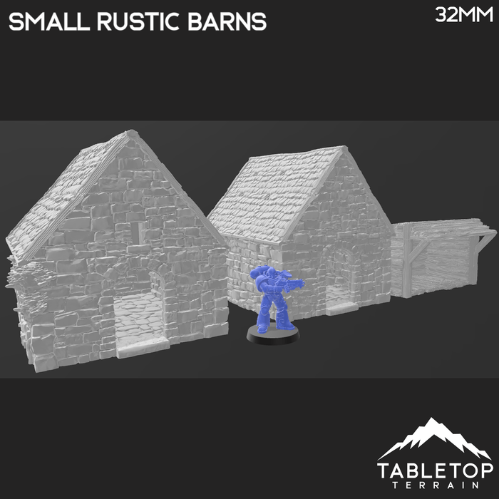 Tabletop Terrain Building Small Rustic Barns - Country & King - Fantasy Historical Building