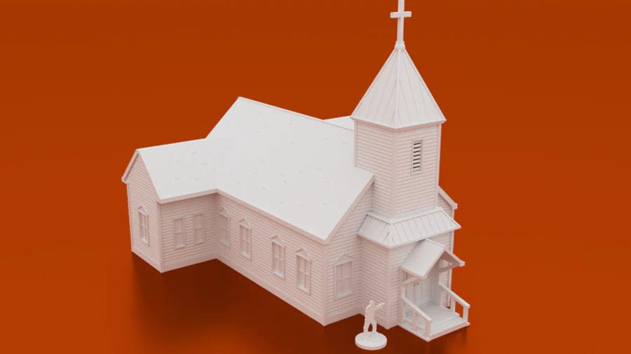 Tabletop Terrain Building St. Gabriel's Church - Wild West Building