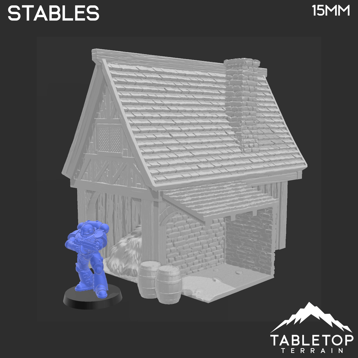 Tabletop Terrain Building Stables - Town of Grexdale - Fantasy Building