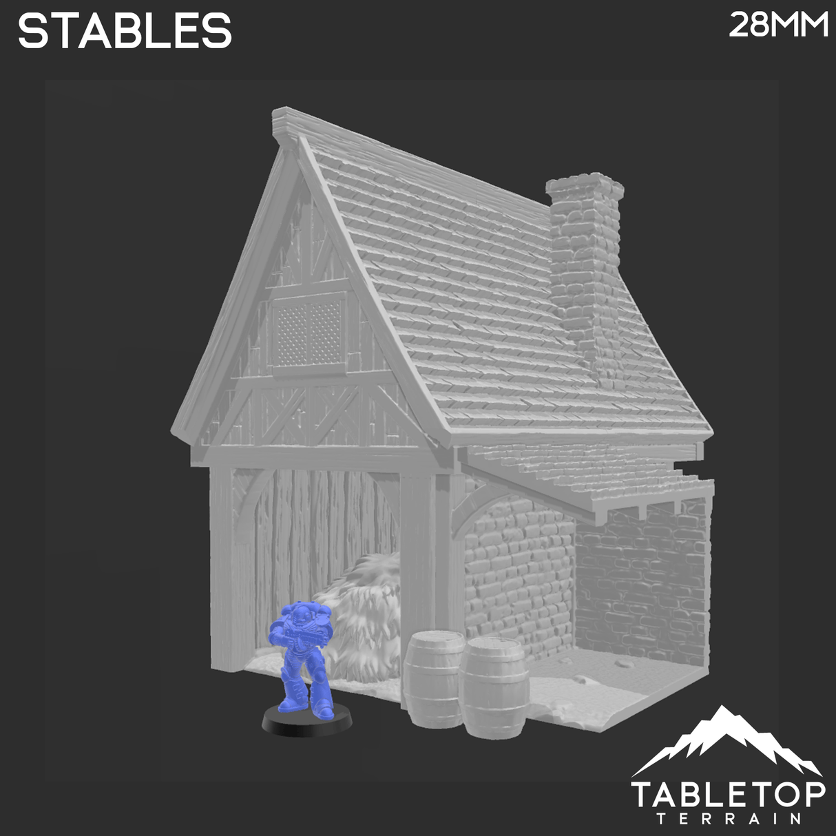 Tabletop Terrain Building Stables - Town of Grexdale - Fantasy Building