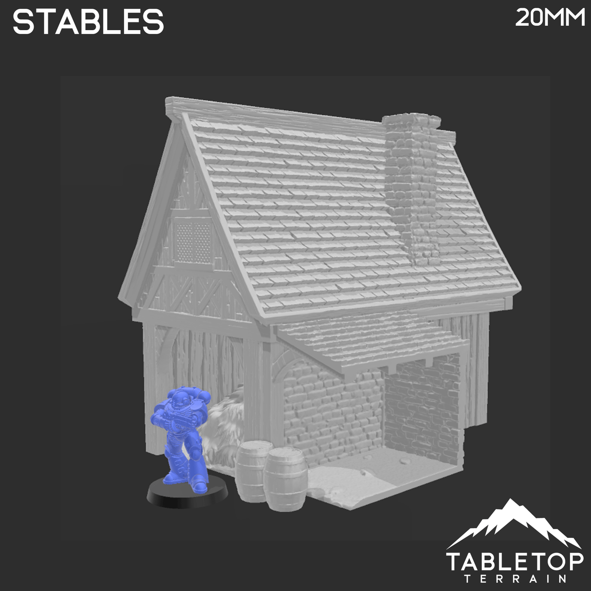 Tabletop Terrain Building Stables - Town of Grexdale - Fantasy Building