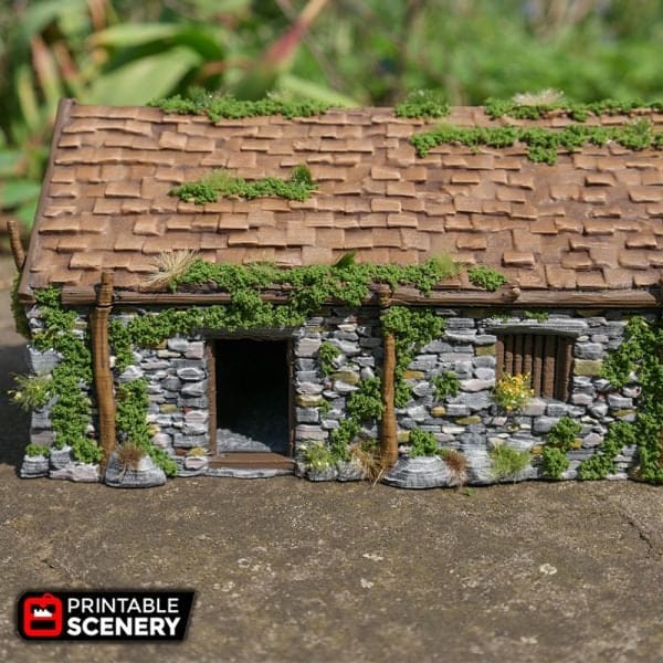 Tabletop Terrain Building Stone Barn - WWII Building