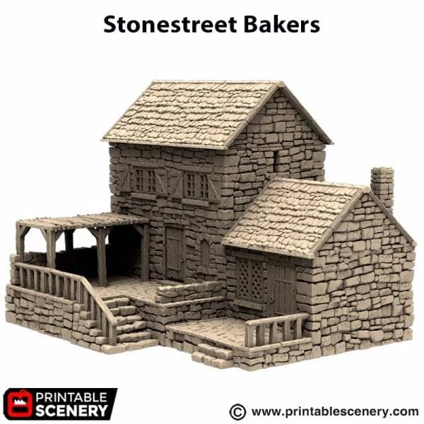 Tabletop Terrain Building Stonestreet Bakers - Country & King - Fantasy Historical Building