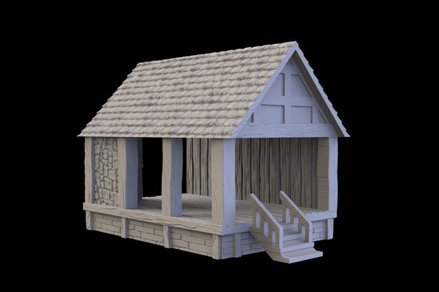 Tabletop Terrain Building Storage Shed - Town of Grexdale - Fantasy Building