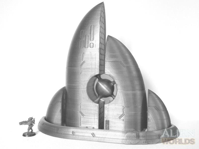 Tabletop Terrain Building Tau Fusion Reactor - 40k Tau Terrain