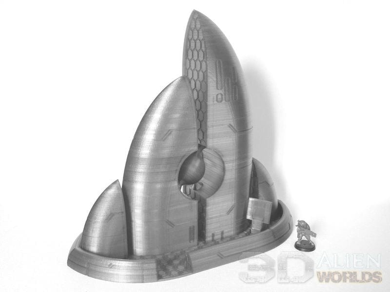 Tabletop Terrain Building Tau Fusion Reactor - 40k Tau Terrain