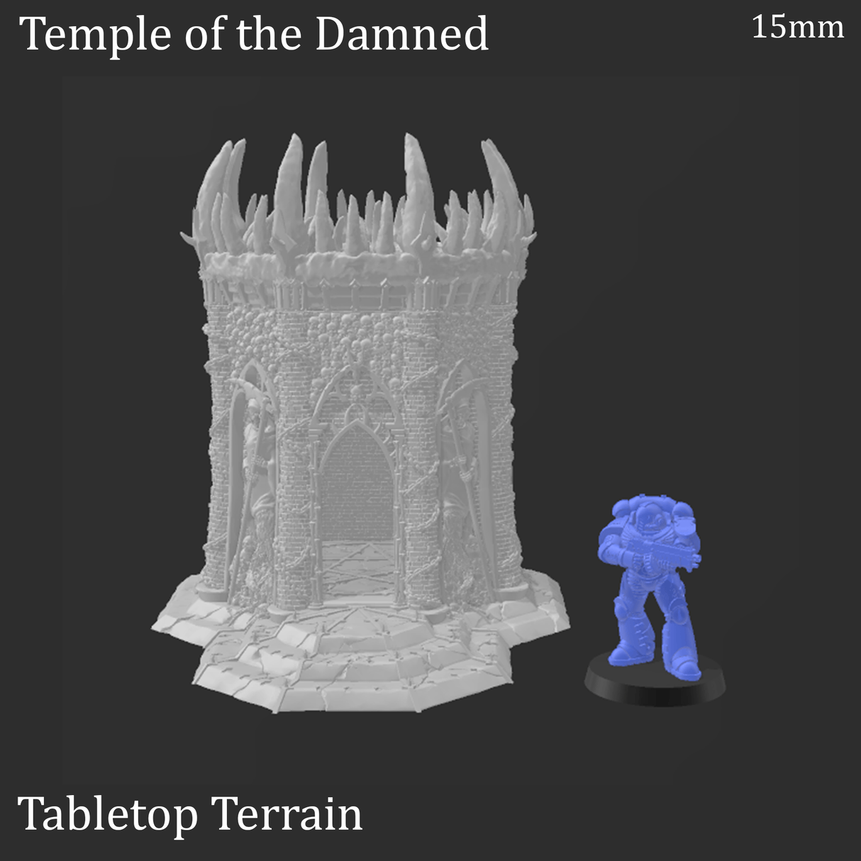 Tabletop Terrain Building Temple of the Damned - Demon Fantasy Building