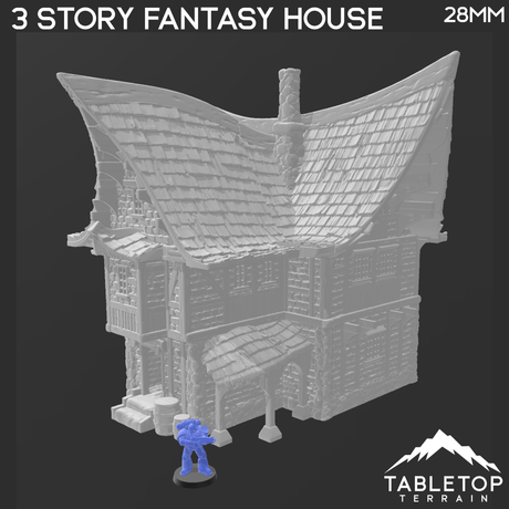 Tabletop Terrain Building Three Story Fantasy House - City of Spiritdale - Fantasy Building