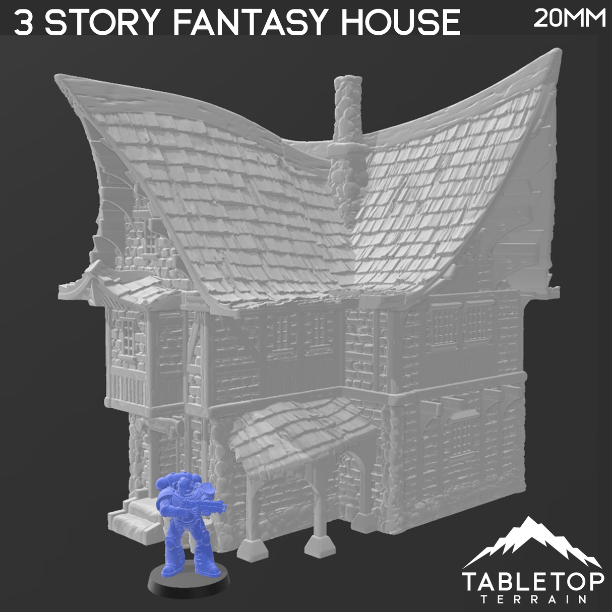 Tabletop Terrain Building Three Story Fantasy House - City of Spiritdale - Fantasy Building
