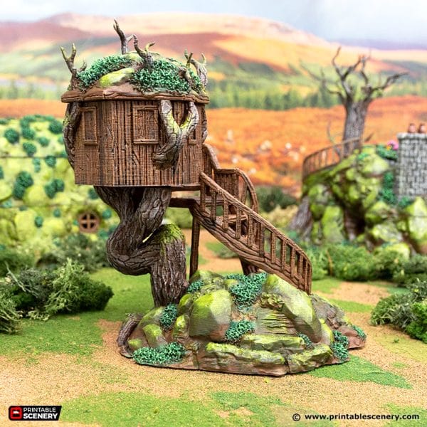 Tabletop Terrain Building Tree House - Rise of the Halflings - Fantasy Building