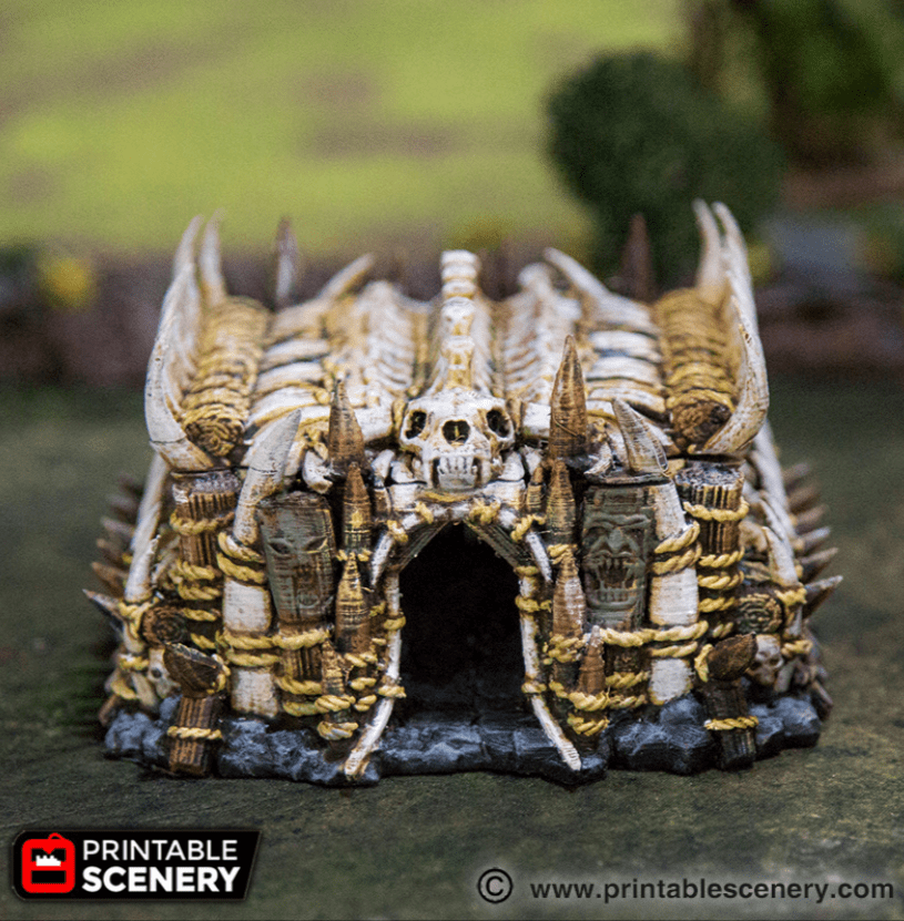 Tabletop Terrain Building Tribal House - Tribal Terrain