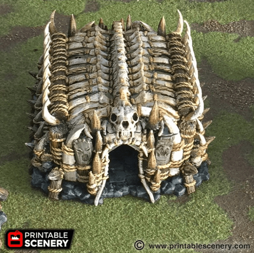 Tabletop Terrain Building Tribal House - Tribal Terrain