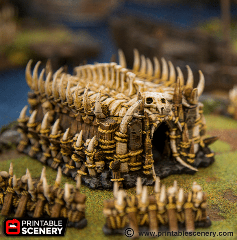 Tabletop Terrain Building Tribal House - Tribal Terrain