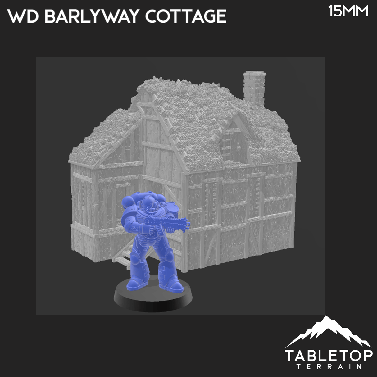 Tabletop Terrain Building Wattle and Daub Barlyway Cottage - Country & King - Fantasy Historical Building