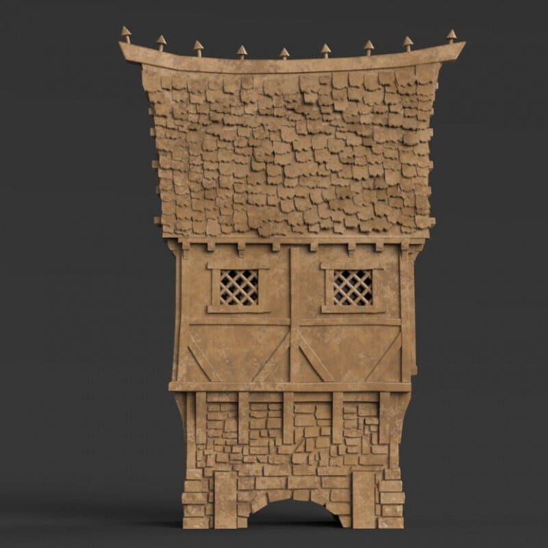 Tabletop Terrain Building Winterdale Bridge Cottage - Fantasy Building