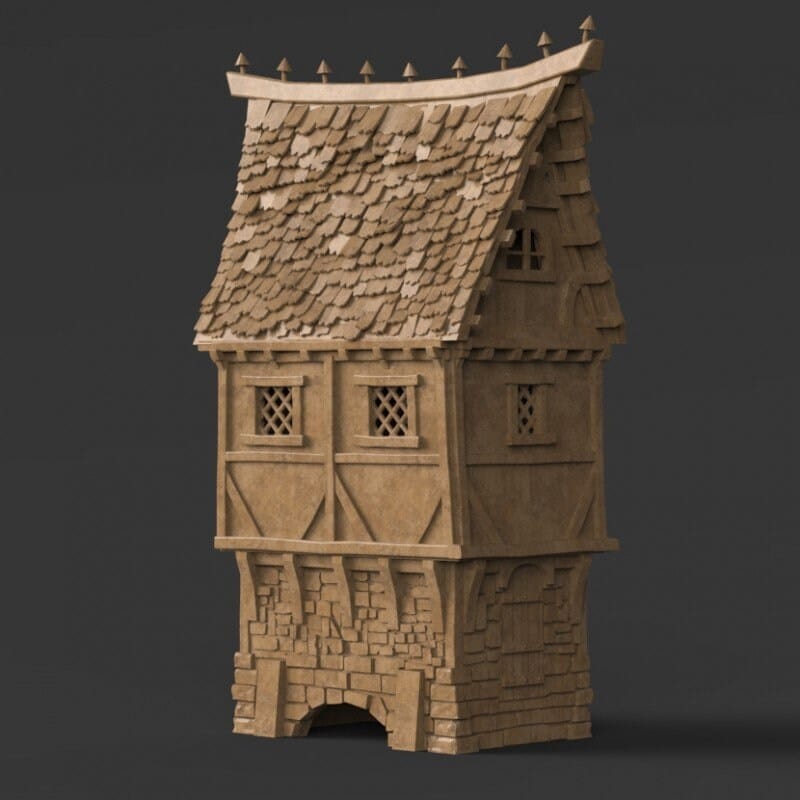 Tabletop Terrain Building Winterdale Bridge Cottage - Fantasy Building