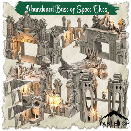 Tabletop Terrain Dungeon Terrain Abandoned Base of Space Elves - Thematic Dungeon Terrain