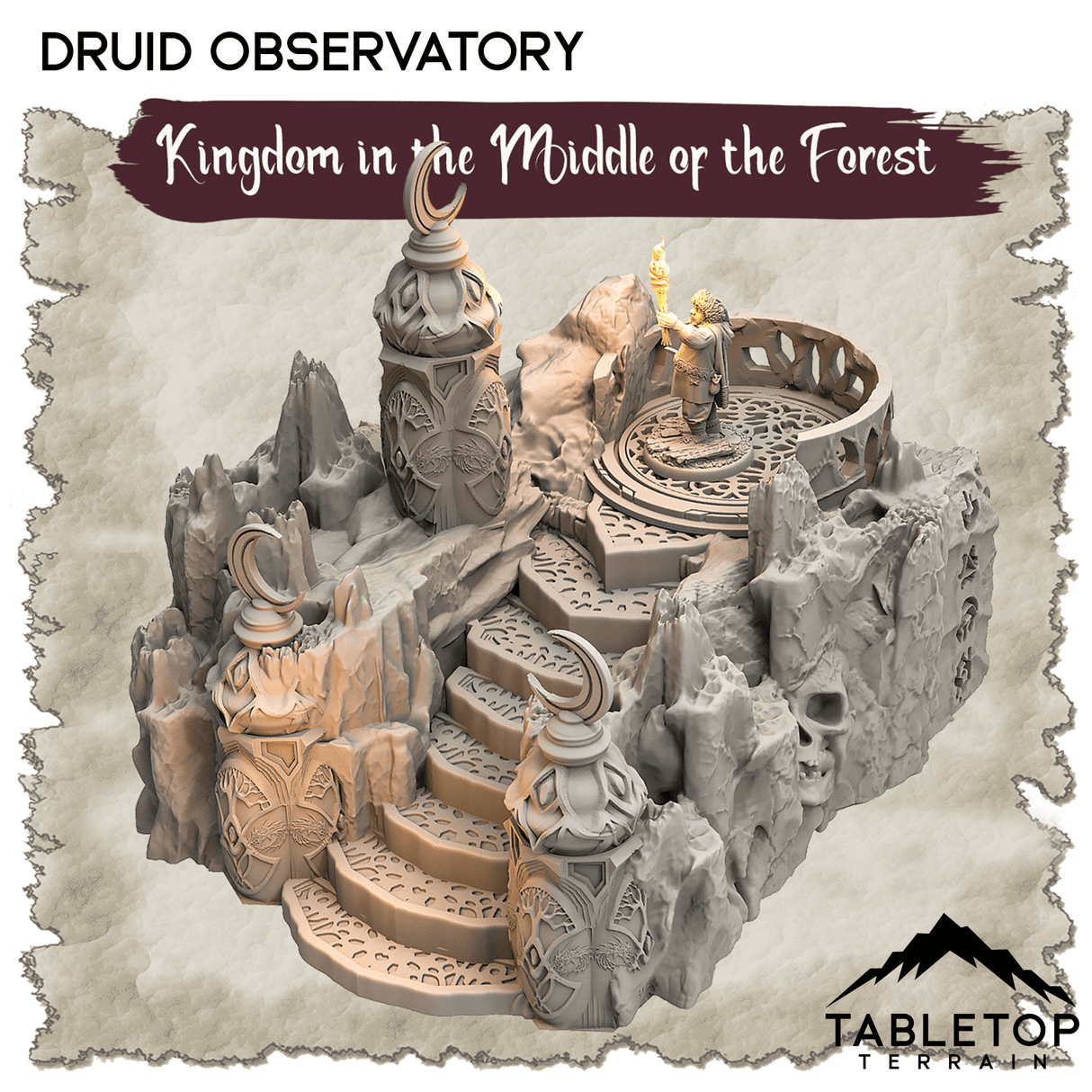 Tabletop Terrain Dungeon Terrain Kingdom in the Middle of the Forest - Thematic Dungeon Terrain