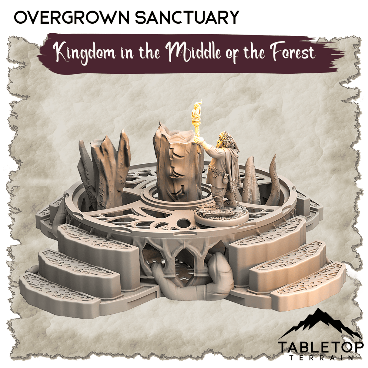 Tabletop Terrain Dungeon Terrain Kingdom in the Middle of the Forest - Thematic Dungeon Terrain