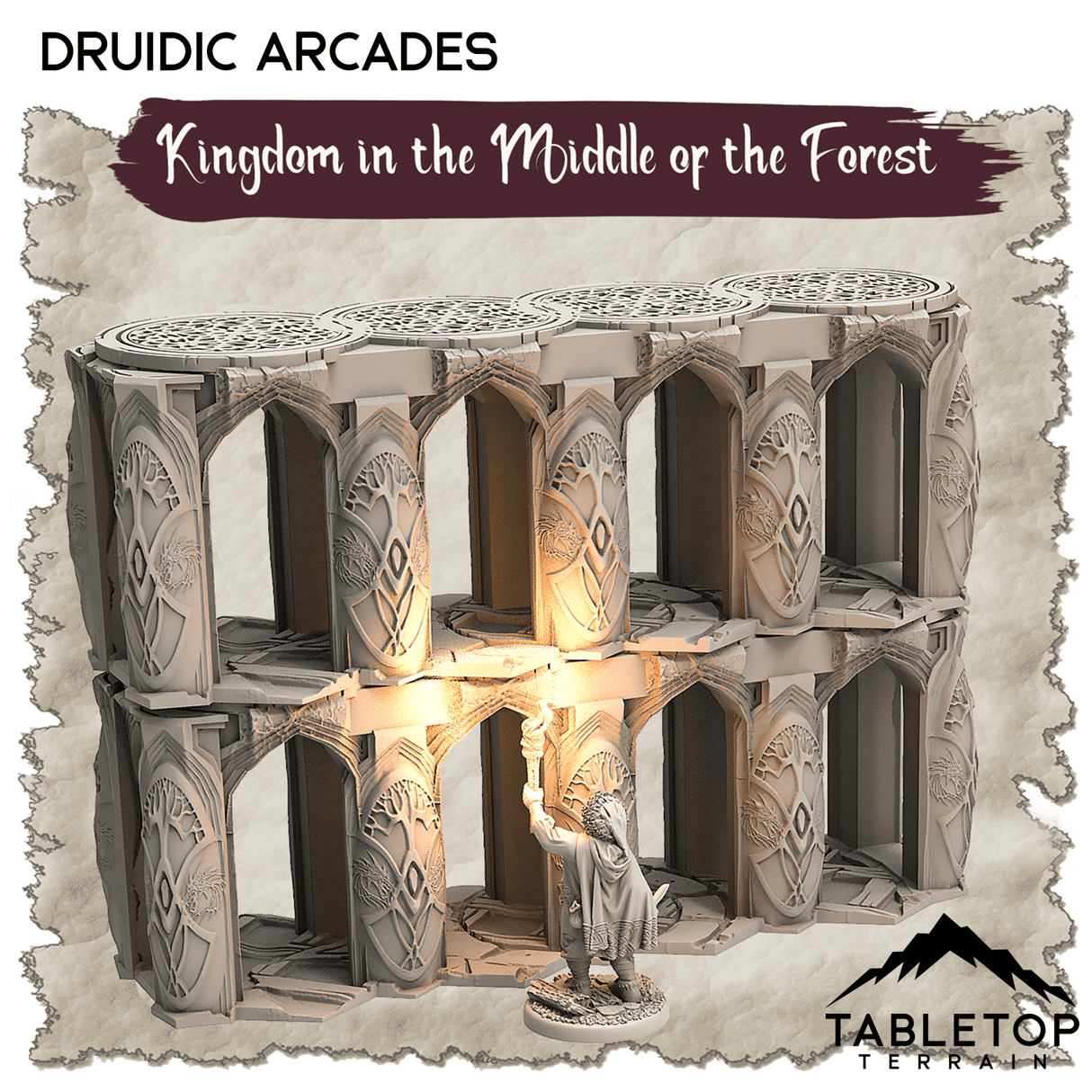 Tabletop Terrain Dungeon Terrain Kingdom in the Middle of the Forest - Thematic Dungeon Terrain