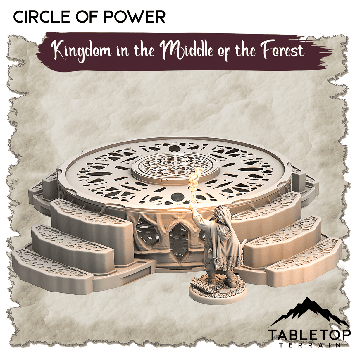 Tabletop Terrain Dungeon Terrain Kingdom in the Middle of the Forest - Thematic Dungeon Terrain