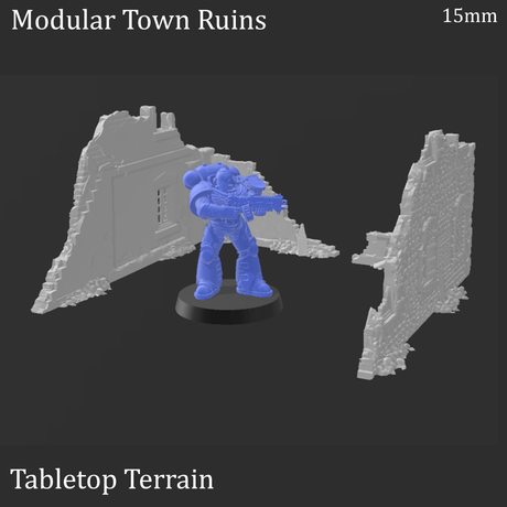 Tabletop Terrain Ruins Modular Town Ruins - WWII Terrain