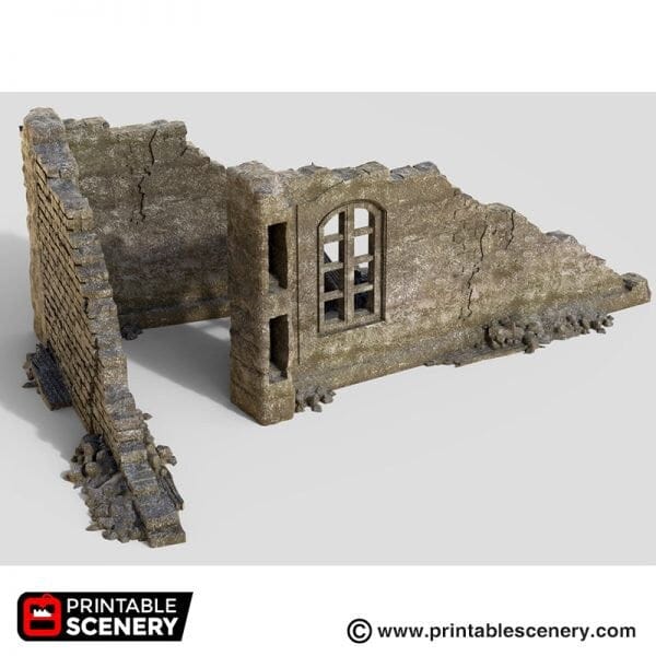 Tabletop Terrain Ruins Modular Town Ruins - WWII Terrain