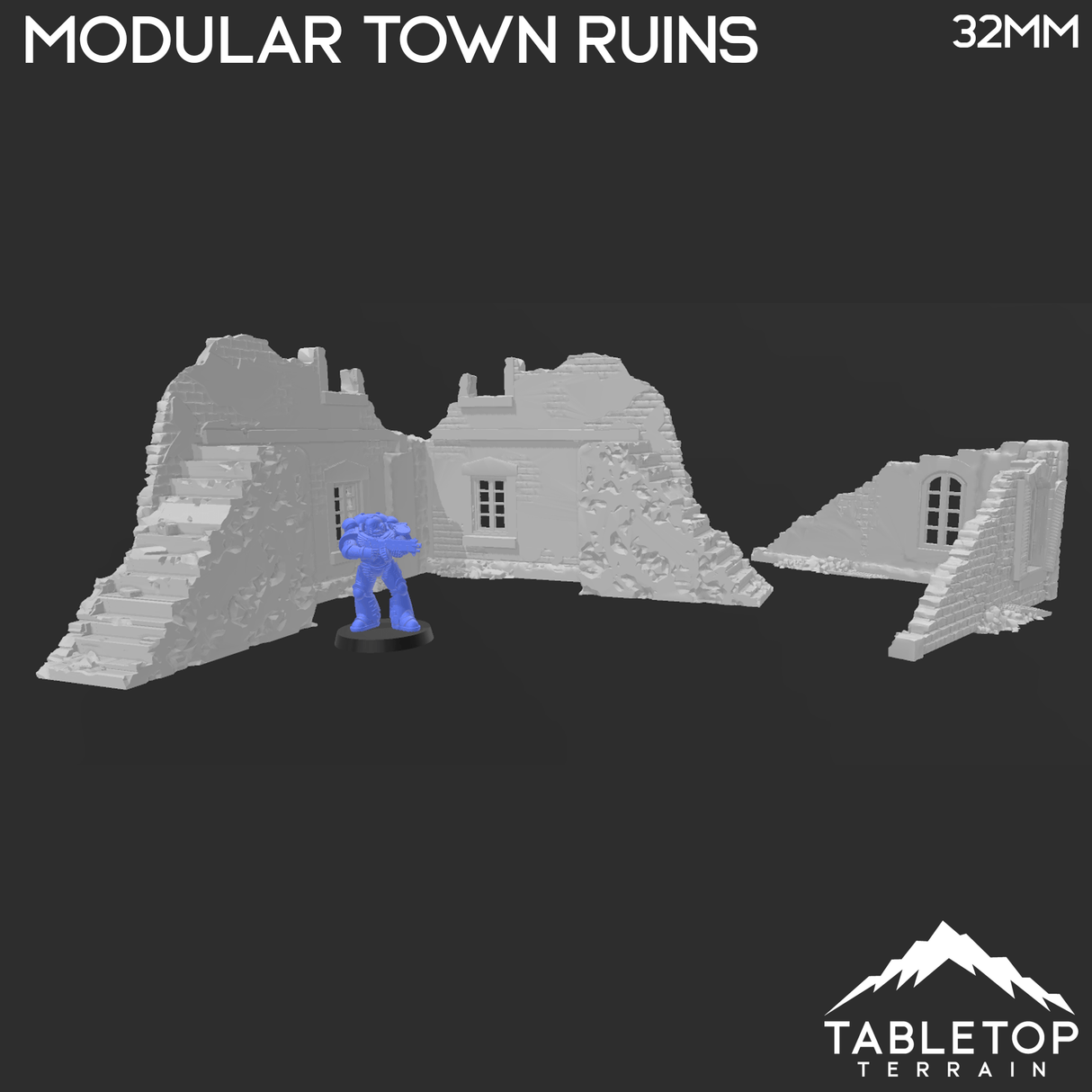 Tabletop Terrain Ruins Modular Town Ruins - WWII Terrain