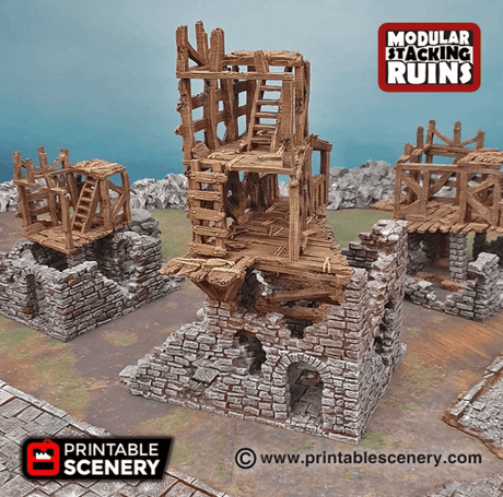 Tabletop Terrain Ruins Rickety Lodgings - Fantasy Building