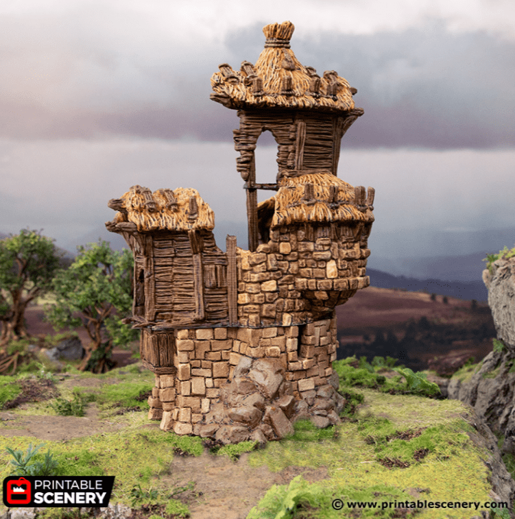 Tabletop Terrain Ruins Ruined Barracks - Hagglethorn Hollow - Fantasy Ruins
